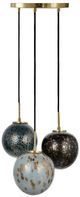 A & B Home Black/Blue/Gray Triple Pendant Light-0