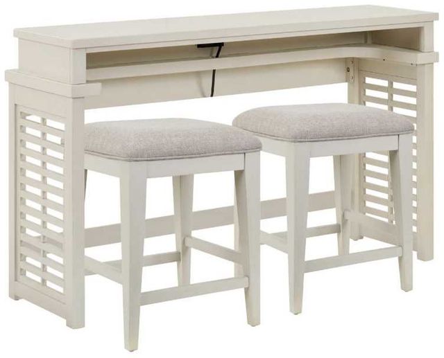 Liberty Furniture Berkley Square 3-Piece Linen/Taupe Console Bar and Stool Set-0