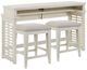 Liberty Furniture Berkley Square 3-Piece Linen/Taupe Console Bar and Stool Set-0