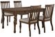 Steve Silver Co. Joanna 5-Piece Brown/Caramel Dining Table Set-3