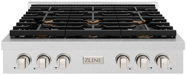 ZLINE Paramount 36" Satin Stainless Steel Gas Cooktop-0