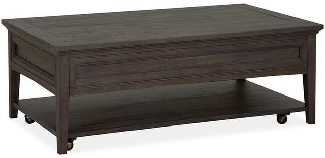 Magnussen Home® Westley Falls Graphite Cocktail Table with Casters-3