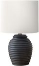 Monarch Specialties Inc. Black Resin/Ivory Shade Table Lamp -0
