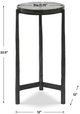 Uttermost® Eternity Glass Top Accent Table with Dark Gunmetal Base-2
