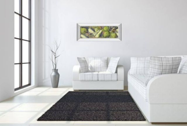 Classy Art Sparkling Pears I by Silvia Rutlege Mirror Framed Wall Art-2