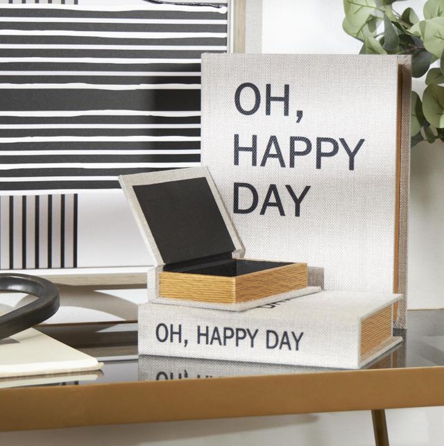 Deco Marche 3-Piece Light Gray Book Storage Decorative Box Set-4
