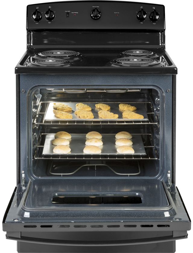 GE® 30" Black Freestanding Electric Range-3