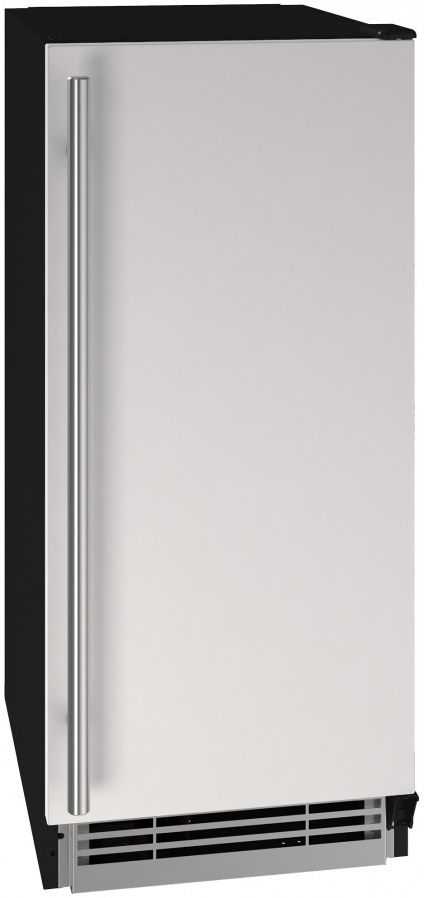 U-Line® 15" Stainless Solid Crescent Ice Maker-0
