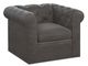 Century® Modern Chesterfield Black Swivel Chair-0