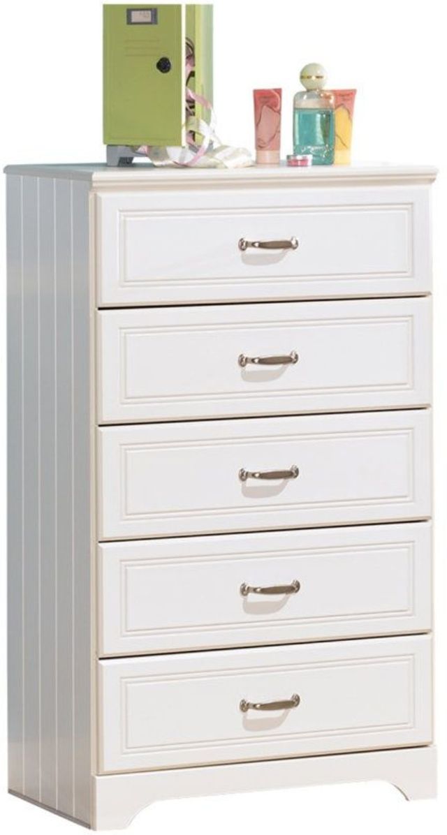 Signature Design by Ashley® Lulu 5-Piece White Twin Panel Bed Set-3