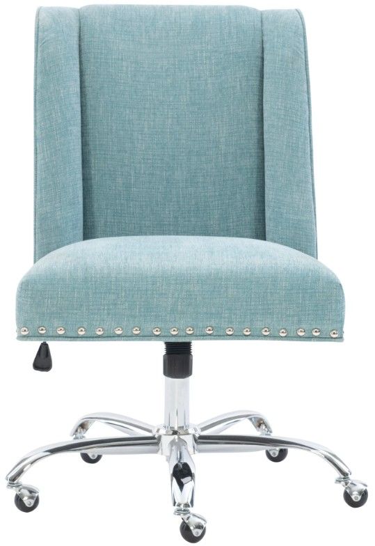 Linon Draper Aqua Office Chair-1