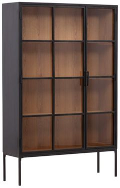 Dovetail Furniture Imara Black/Natural Cabinet