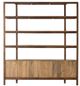 Four Hands Reza Wide Smoked Honey Bookcase-1