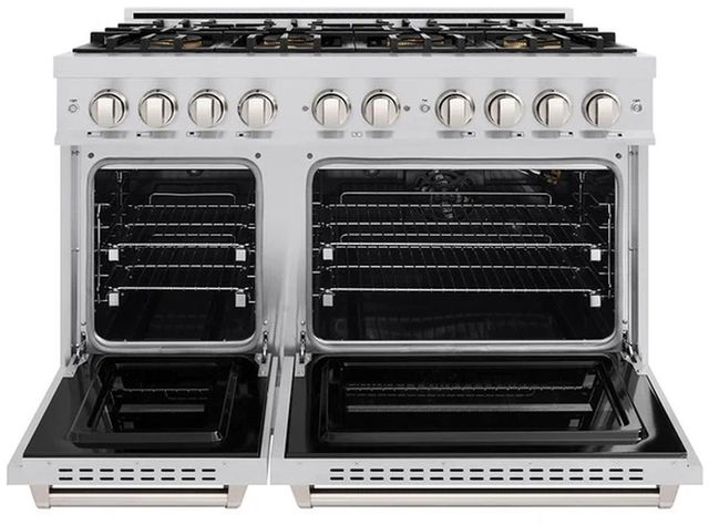 ZLINE 48" 6.7 cu. ft. Gas Range with 8 Burner DuoPro™ Cooktop and Dual Ovens in Stainless Steel-1