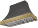 AGA Cascade 48" Slate Wall Mounted Range Hood  with Antique Brass Trim-0