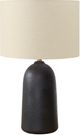 Monarch Specialties Inc. Black Ceramic Table Lamp with Ivory Shade-0
