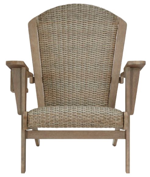 Signature Design by Ashley® Marina Sun Beige Resin Outdoor Wicker/Wood Adirondack Chair-1