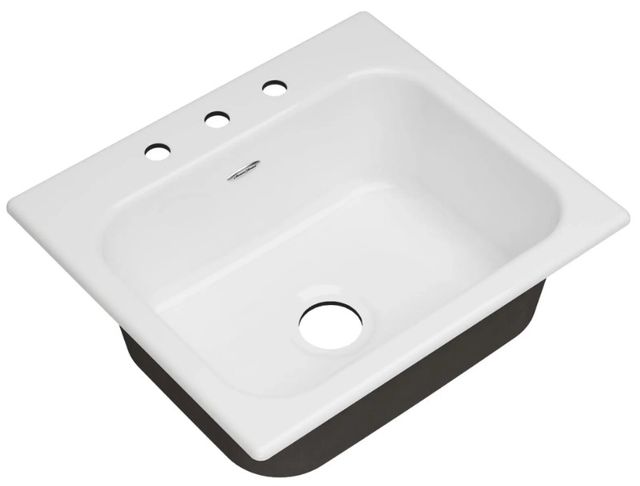 American Standard Quince Brilliant White 3-Hole Drop-In Single-Bowl Kitchen Sink-0