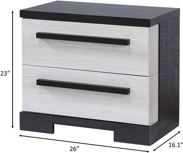 Crown Mark Remington Black/White Nightstand-2