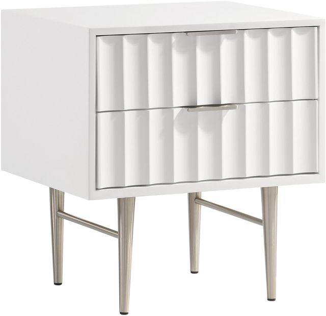Meridian Furniture Modernist White Nightstand-0