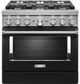 KitchenAid® 36" Imperial Black Pro Style Dual Fuel Range-0