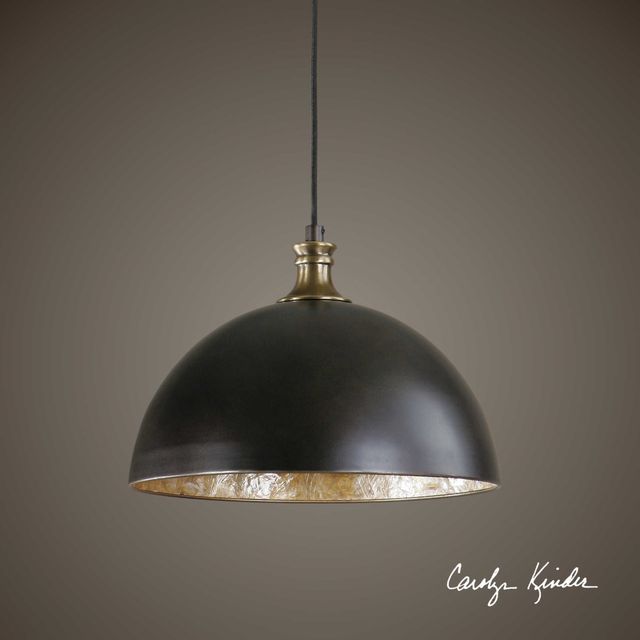 Uttermost by Carolyn Kinder Placuna 1 Light Bronze Pendant-1
