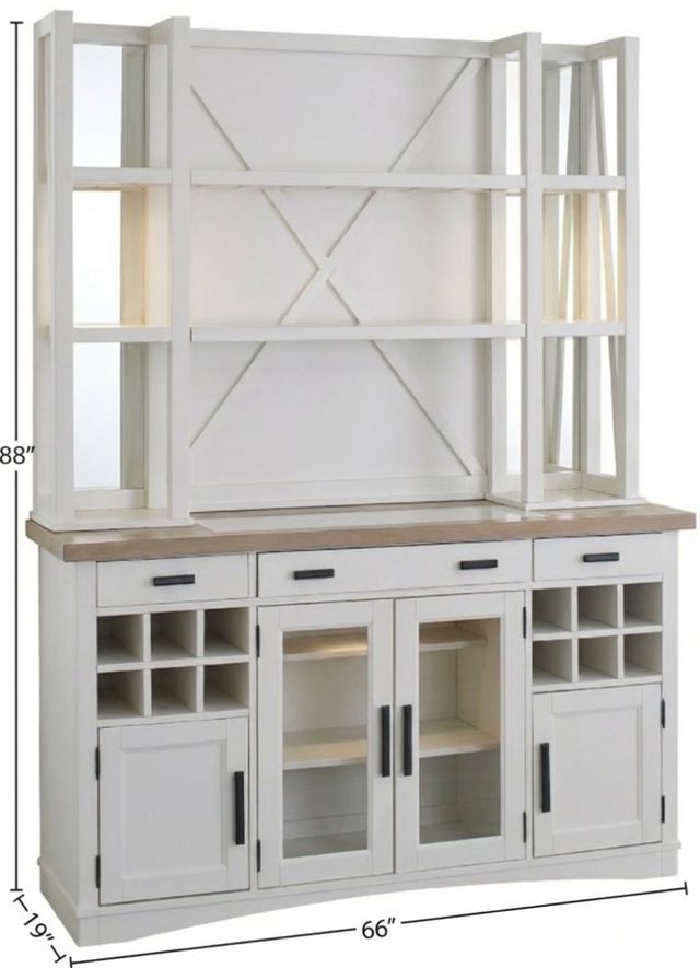 Parker House® Americana Modern Cotton/Weathered Natural Buffet and Hutch-2