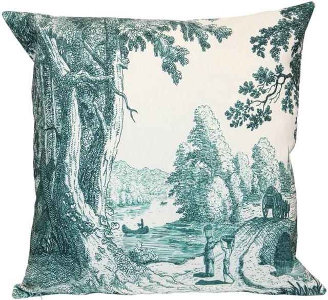 Stylecraft Beige/Blue Designer Pillow-0