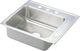 Elkay Lustertone® Classic Lustrous Satin Stainless Steel 25" x 22" x 6.5" 4-Hole Single Bowl Drop-in Classroom ADA Sink-0
