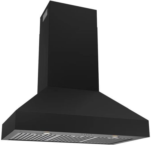 Thor Kitchen® 36" Professional Black Wall Mount Pyramid Range Hood-1