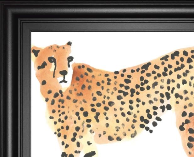 Classy Art Black/Yellow Majestic Cheetah II by June Erica Vess Wall Art-1