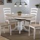 Winners Only® Prescott Brown Top 57" Dining Table with White Pedestal Base-1