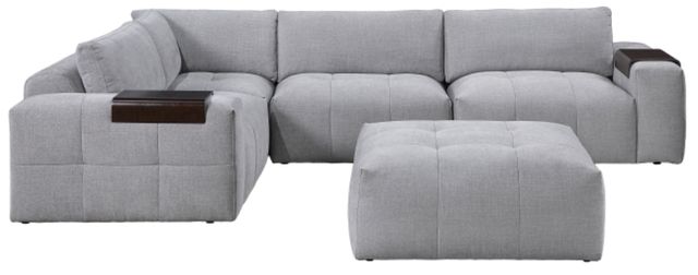Homelegance® Tidal 5-Piece Gray Modular Sectional with Ottoman-2