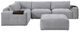 Homelegance® Tidal 5-Piece Gray Modular Sectional with Ottoman-2