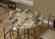 Monarch Specialties Inc. 30" Dia Espresso Marble Look Bar Table with Coffee Metal Base -1