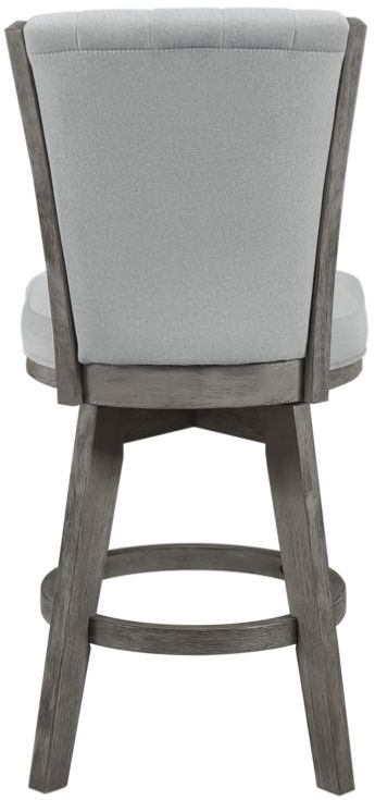 Homelegance® Corvallis Gray/Wire Brushed Gray Swivel Counter Height Chair-4