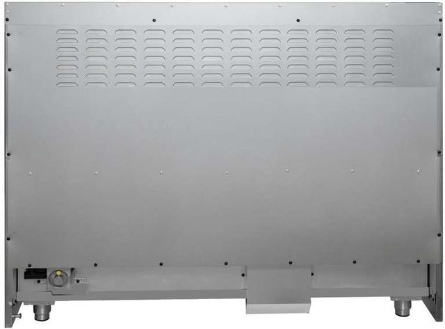 FORNO® Galiano 48" Stainless Steel Pro Style Gas Range with White Door and Antique Brass Accents-3
