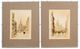A & B Home 2-Piece Beige European Cities Watercolor Framed Print Set-0