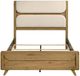 Coaster® Bennett Cream/Light Oak Queen Upholstered Panel Bed-4