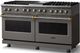 Viking® 5 Series 60" Damascus Gray Pro Style Dual Fuel (NG) Range with Brushed Brass Trim-2