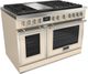 Fulgor Milano® Evoque 400 Series 48” Glossy Ivory Pro Style Dual Fuel Range with Chrome Trim-0