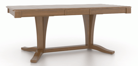 Canadel Customizable Gourmet 76" VR Base Dining Table with One Removable Leaf-0