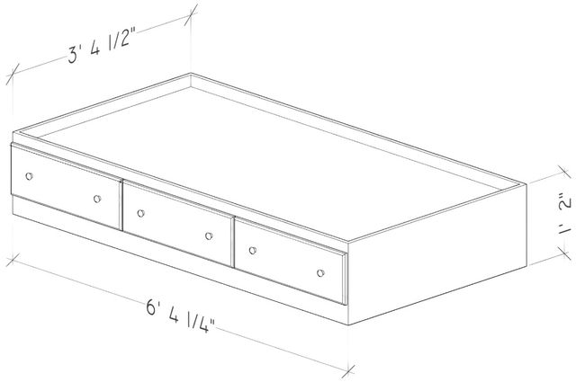 Perdue Woodworks Essential Brown/Gray Twin Mates Bed-2