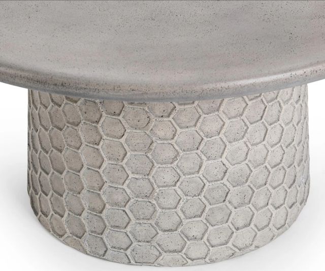 Classic Home Delaine Light Gray Concrete Outdoor Coffee Table-3