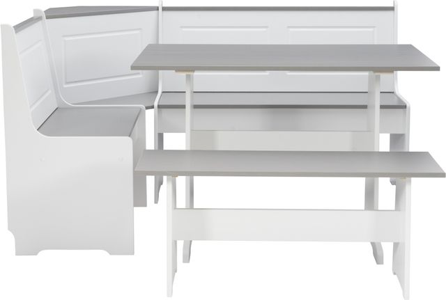 Linon Ardmore 5-Piece Gray/White Nook Set-1