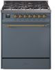 Ilve® Nostalgie II Series 30" Blue Gray Pro Style Dual Fuel Range-0