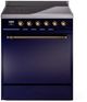 Ilve® Nostalgie II Series 30" Midnight Blue Pro Style Induction Range-0