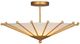 Currey & Company Gold/White Epoch Semi-Flush Mount-0