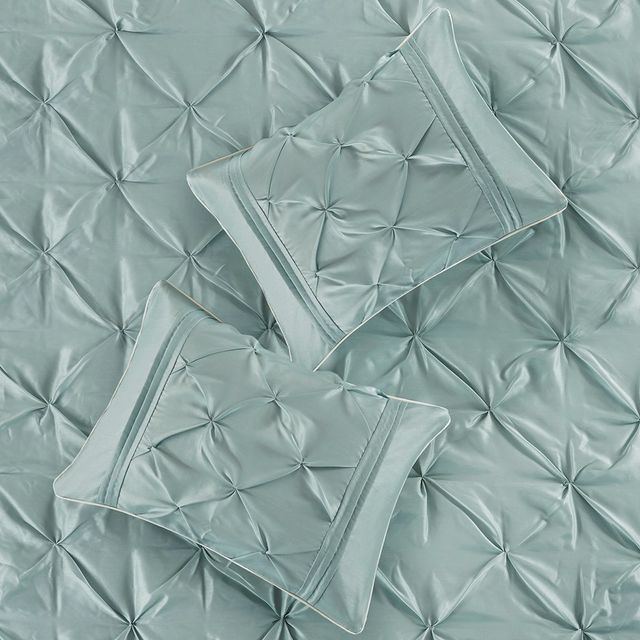 Olliix by Madison Park Laurel 7 Piece Seafoam King Tufted Comforter Set-4