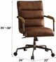 ACME Furniture Harith Retro Brown Leather Office Chair-2